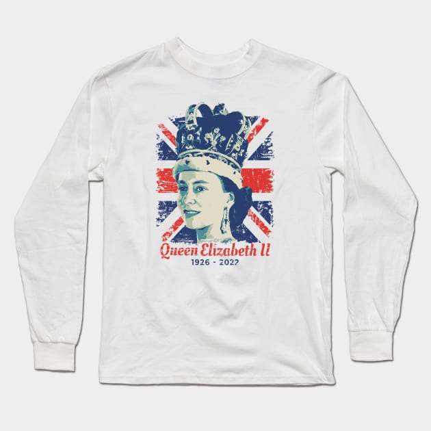RIP Queen 1926-2022 Long Sleeve T-Shirt by LAKOSH